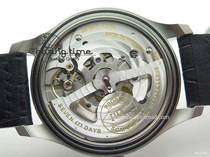 MIROTIME 0219 Timeless Big Pilot Real PR IW500901 ZF 1:1 Best Edition On Black Leather Strap A 7340